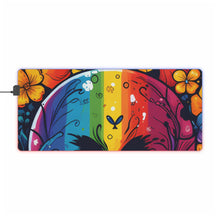 DistinctInk LED Gaming Mouse Pad with A World of Possibilities Design for LGBTQ+ Pride