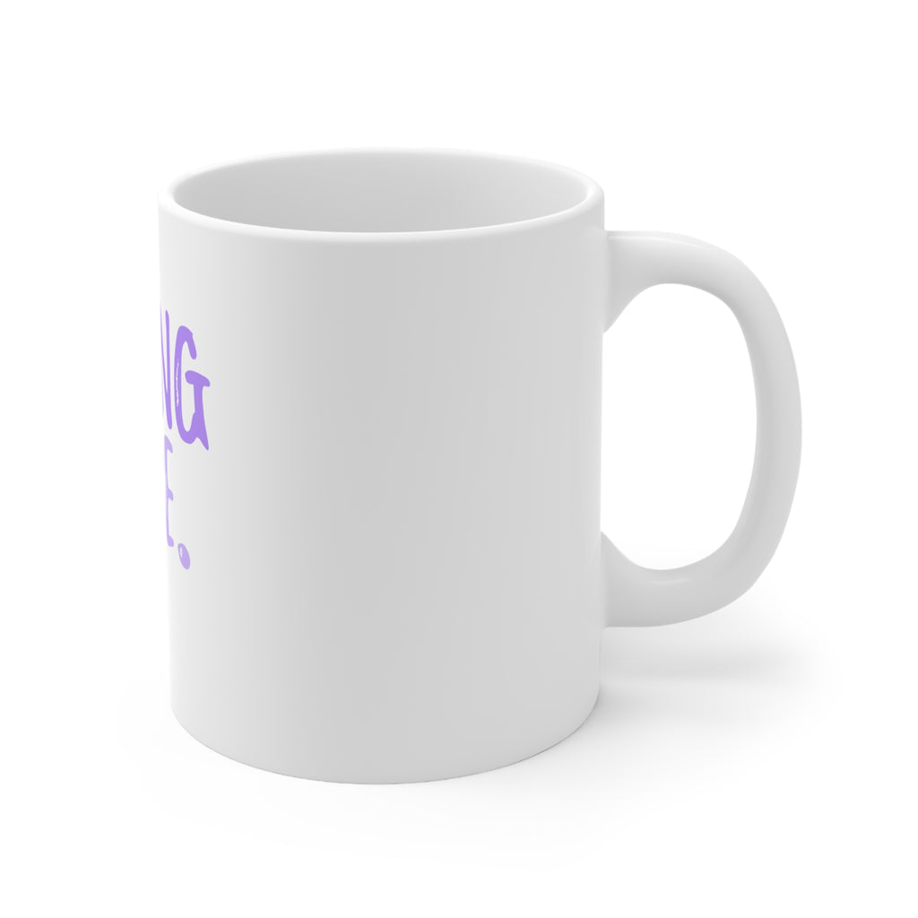Glossy White Coffee / Tea Mug - Boxing Babe, view 3