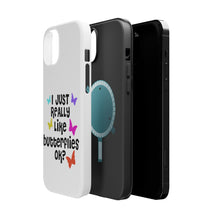 DistinctInk ToughCase for Apple iPhone, Compatible with MagSafe Charging - I Just Really Like Butterflies