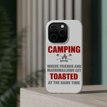 DistinctInk ToughCase for Apple iPhone, Compatible with MagSafe Charging - Camping - Friends & Marshmallows Get Toasted