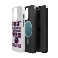 DistinctInk ToughCase for Apple iPhone, Compatible with MagSafe Charging - Forget Glass Slippers Princess Wears Sneakers