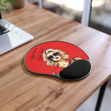 DistinctInk Mouse Pad with Wrist Rest with What Time Is Taylor's Game? design