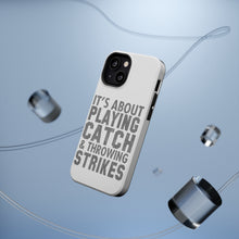 DistinctInk ToughCase for Apple iPhone, Compatible with MagSafe Charging - It's About Playing Catch & Throwing Strikes