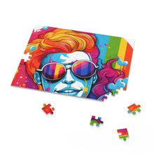 DistinctInk Jigsaw Puzzle with Leading with Courage and Grace Design for LGBTQ+ Pride