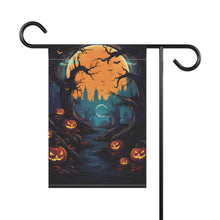 DistinctInk Garden & House Banner / Flag with Haunted Evening Nightmare Design for Halloween