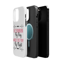 DistinctInk ToughCase for Apple iPhone, Compatible with MagSafe Charging - Vet By Day, Best Mom By Night