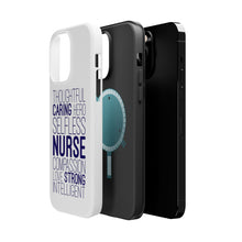 DistinctInk ToughCase for Apple iPhone, Compatible with MagSafe Charging - Thoughtful Caring Hero Selfless Nurse