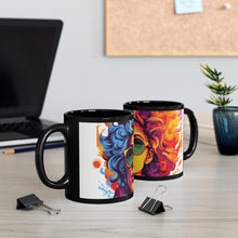 DistinctInk Black Coffee Mug - A World of Words for LGBTQ+ Pride