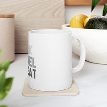 DistinctInk Glossy White Coffee / Tea Mug - Work Travel Repeat