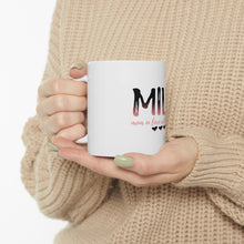 DistinctInk Glossy White Coffee / Tea Mug - MILF Mom in Love with Fitness