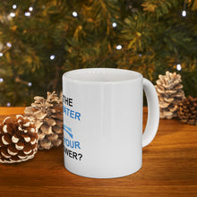 DistinctInk Glossy White Coffee / Tea Mug - I Breathe Underwater What's Your Superpower