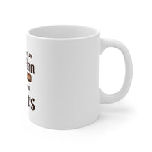 DistinctInk Glossy White Coffee / Tea Mug - Never Underestimate Old Man Who Smokes Cigars