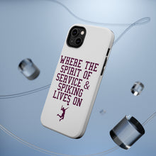 DistinctInk ToughCase for Apple iPhone, Compatible with MagSafe Charging - Spirit of Service & Spiking Lives On Tennis