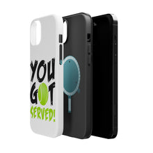 DistinctInk ToughCase for Apple iPhone, Compatible with MagSafe Charging - You Got Served Tennis