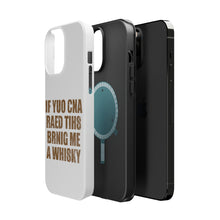 DistinctInk ToughCase for Apple iPhone, Compatible with MagSafe Charging - If You Can Read This Brink Me a Whiskey
