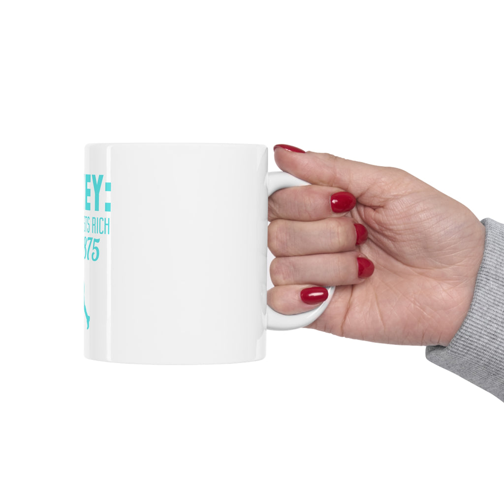 Glossy White Coffee / Tea Mug - Hockey Making Dentists Rich Since 1875, view 12