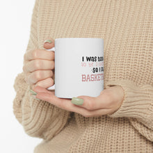 DistinctInk Glossy White Coffee / Tea Mug - Too Cute to Be a Cheerleader Play Basketball