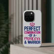 DistinctInk ToughCase for Apple iPhone, Compatible with MagSafe Charging - Perfect Combination of Princess & Warrior