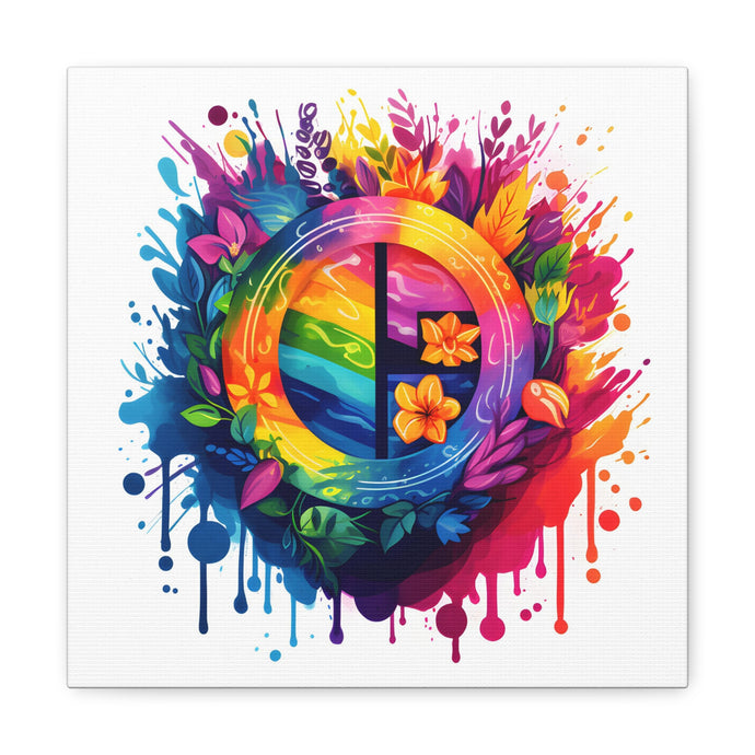 DistinctInk Canvas Wall Art with The Road to Fulfillment for LGBTQ+ Pride