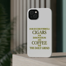 DistinctInk ToughCase for Apple iPhone, Compatible with MagSafe Charging - Success Formula - Cigars & Coffee