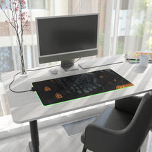 DistinctInk LED Gaming Mouse Pad with Spooky All Hallows' Eve Design for Halloween