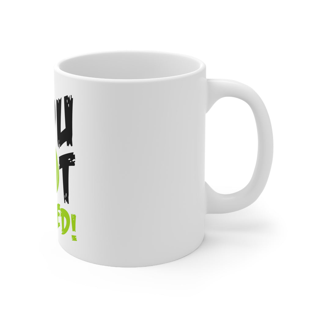 Glossy White Coffee / Tea Mug - You Got Served Tennis, view 3