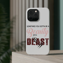 DistinctInk ToughCase for Apple iPhone, Compatible with MagSafe Charging - Sometimes You Gotta be a Beauty & A Beast