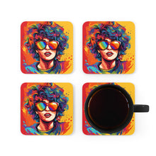 DistinctInk (Set of 4) Corkwood Coasters with Start Building Your DreamsDesign for LGBTQ+ Pride