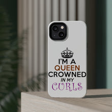 DistinctInk ToughCase for Apple iPhone, Compatible with MagSafe Charging - I'm a Queen Crowned in My Curls