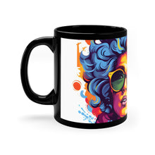 DistinctInk Black Coffee Mug - A World of Words for LGBTQ+ Pride