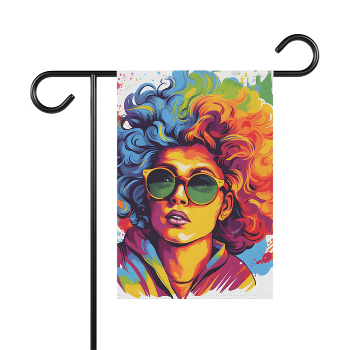 DistinctInk Garden & House Banner Flag with A World of Words Design for LGBTQ+ Pride