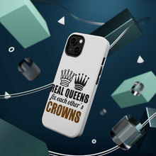 DistinctInk ToughCase for Apple iPhone, Compatible with MagSafe Charging - Real Queens Fix Each Other's Crowns