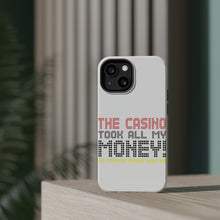 DistinctInk ToughCase for Apple iPhone, Compatible with MagSafe Charging - The Casino Took All My Money