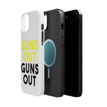 DistinctInk ToughCase for Apple iPhone, Compatible with MagSafe Charging - Suns Out, Guns Out