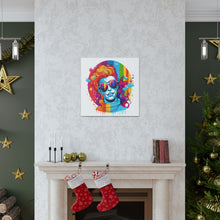 DistinctInk Canvas Wall Art with Leading with Courage and Grace for LGBTQ+ Pride