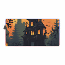 DistinctInk LED Gaming Mouse Pad with Spooky Trick or Treating Design for Halloween
