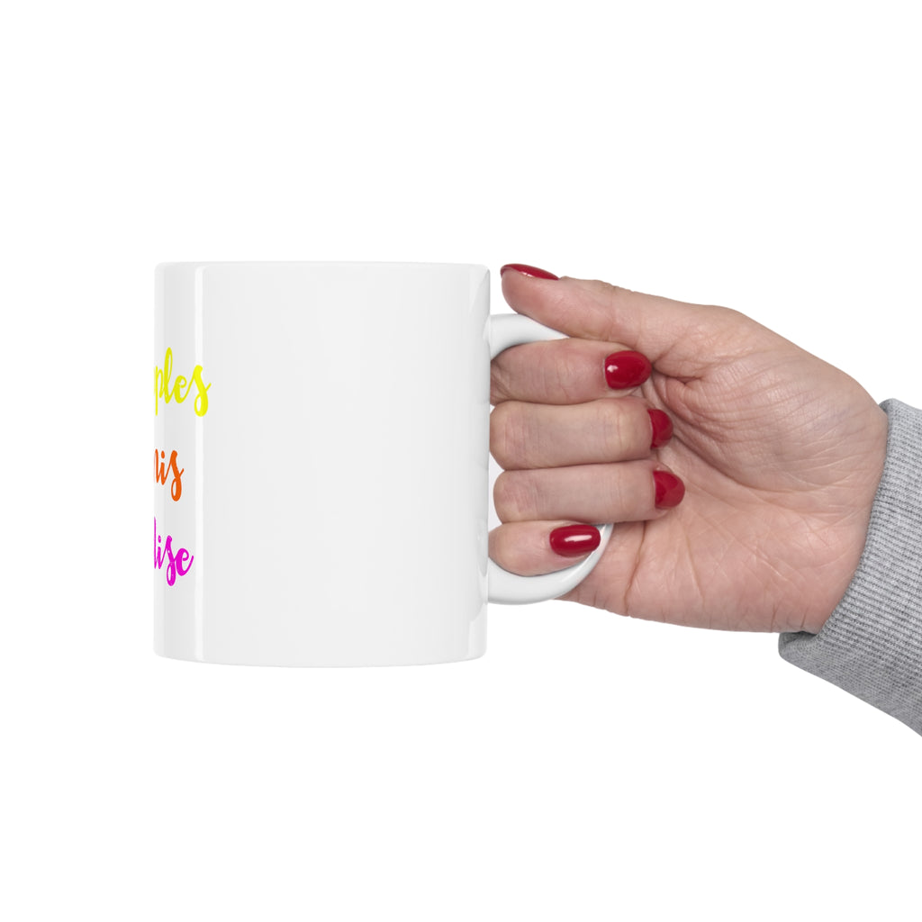Glossy White Coffee / Tea Mug - Pineapples Bikinis Paradise, view 12