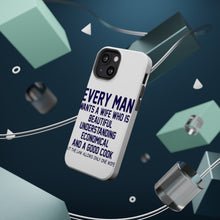 DistinctInk ToughCase for Apple iPhone, Compatible with MagSafe Charging - Every Man Wants Wife Who is Beautiful