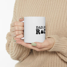 DistinctInk Glossy White Coffee / Tea Mug - Dad Jokes Rock