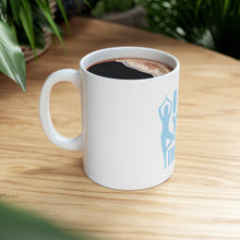 DistinctInk Glossy White Coffee / Tea Mug - I Do Yoga to Burn Off the Crazy