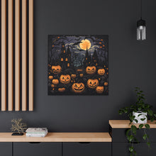 DistinctInk Canvas Wall Art with Spooky All Hallows' Eve for Halloween