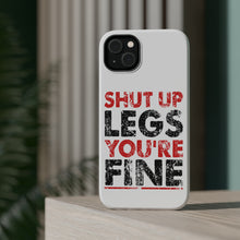 DistinctInk ToughCase for Apple iPhone, Compatible with MagSafe Charging - Shut Up Legs You're Fine Running