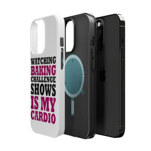 DistinctInk ToughCase for Apple iPhone, Compatible with MagSafe Charging - Watching Baking Shows is My Cardio