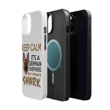 DistinctInk ToughCase for Apple iPhone, Compatible with MagSafe Charging - Keep Calm - It's a German Shepherd