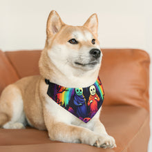 DistinctInk Adjustable Pet Banana Collar with Living Life to the Fullest Design for Halloween LGBTQ+ Pride