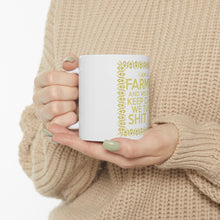 DistinctInk Glossy White Coffee / Tea Mug - I'm a Farmer and We Don't Keep Calm