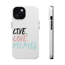 DistinctInk ToughCase for Apple iPhone, Compatible with MagSafe Charging - Live. Love. Pilates.