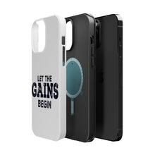 DistinctInk ToughCase for Apple iPhone, Compatible with MagSafe Charging - Let the Gains Begin