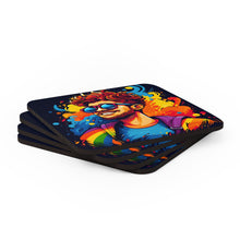 DistinctInk (Set of 4) Corkwood Coasters with The Power of SimplicityDesign for LGBTQ+ Pride