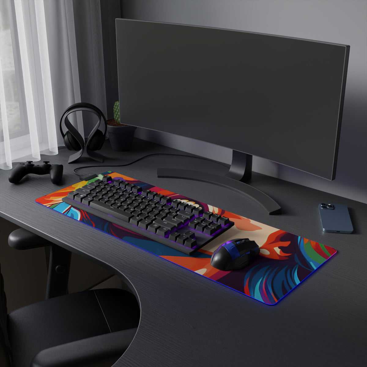LED Gaming Mouse Pad with Addictive Adventure Story Design for LGBTQ+ Pride, view 21